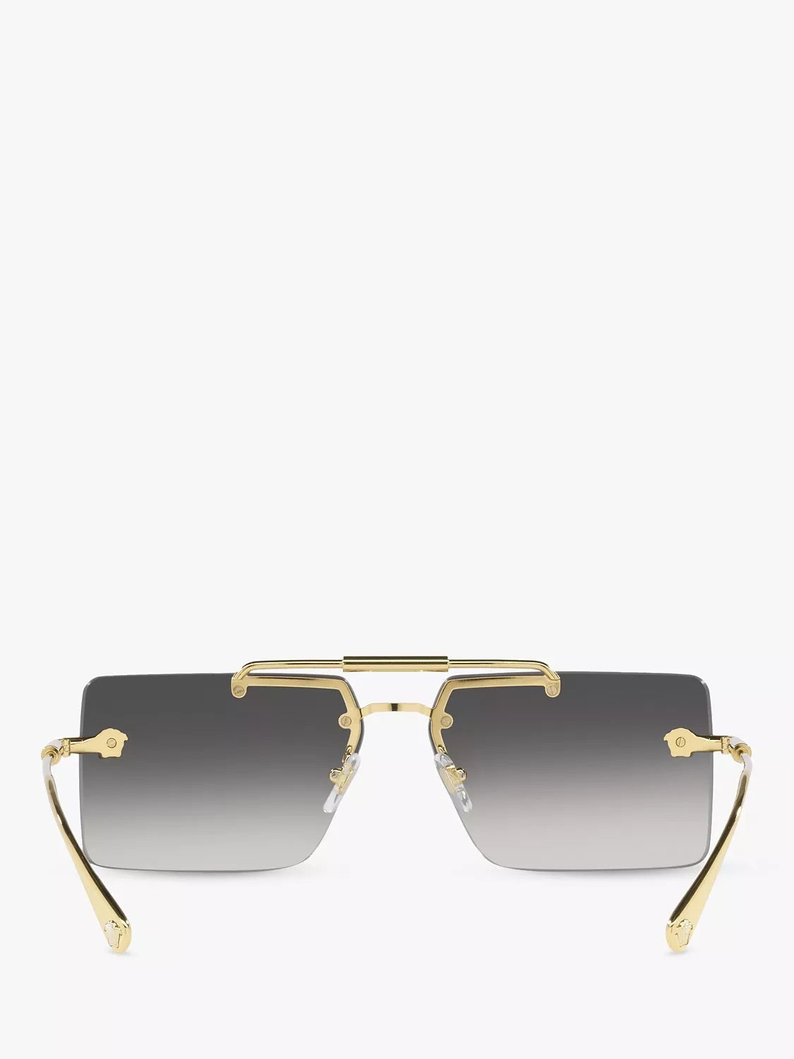 Versace women's rectangular gold frame sunglasses, imported from the UK