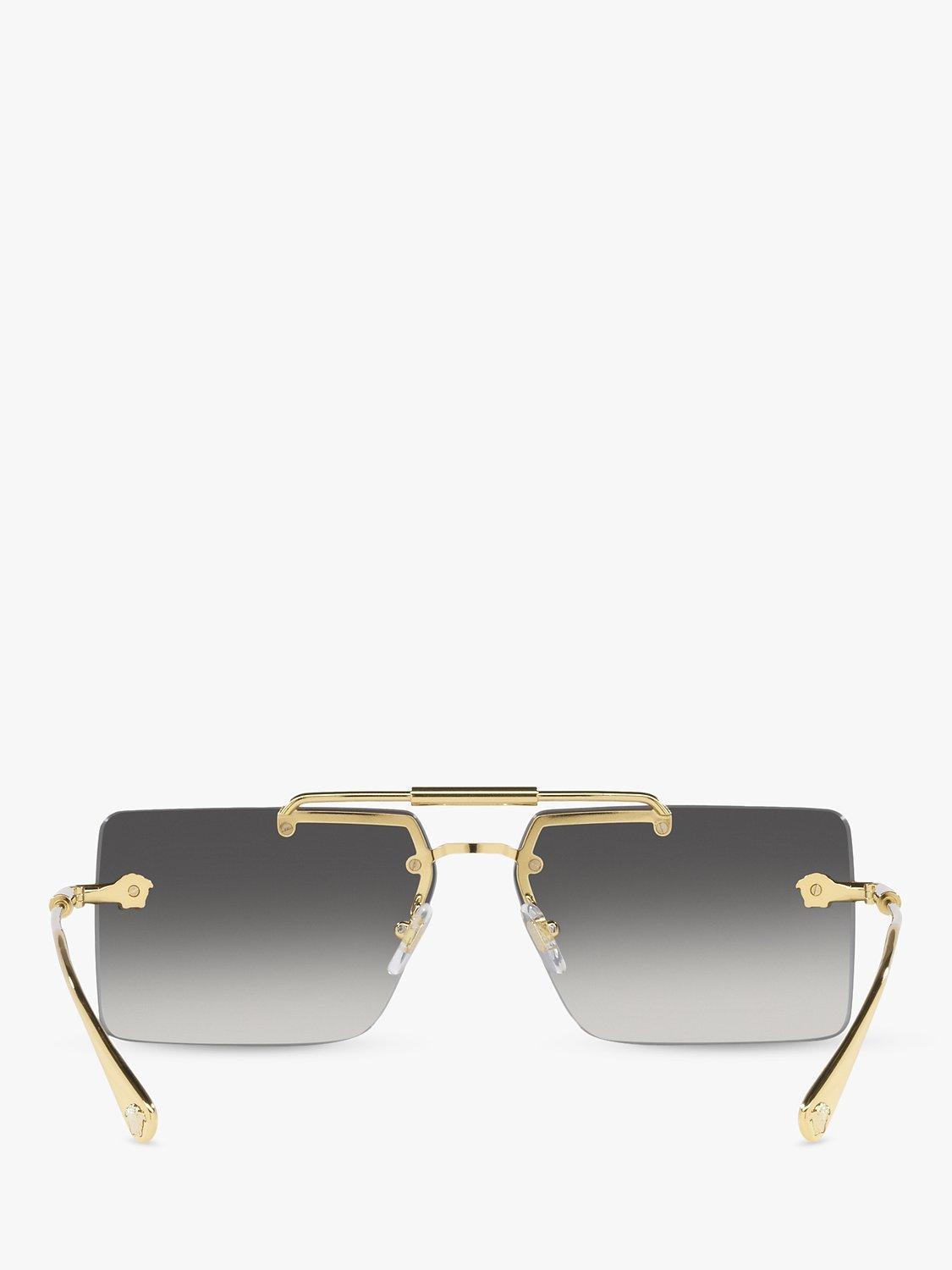 Versace women's rectangular gold frame sunglasses, imported from the UK