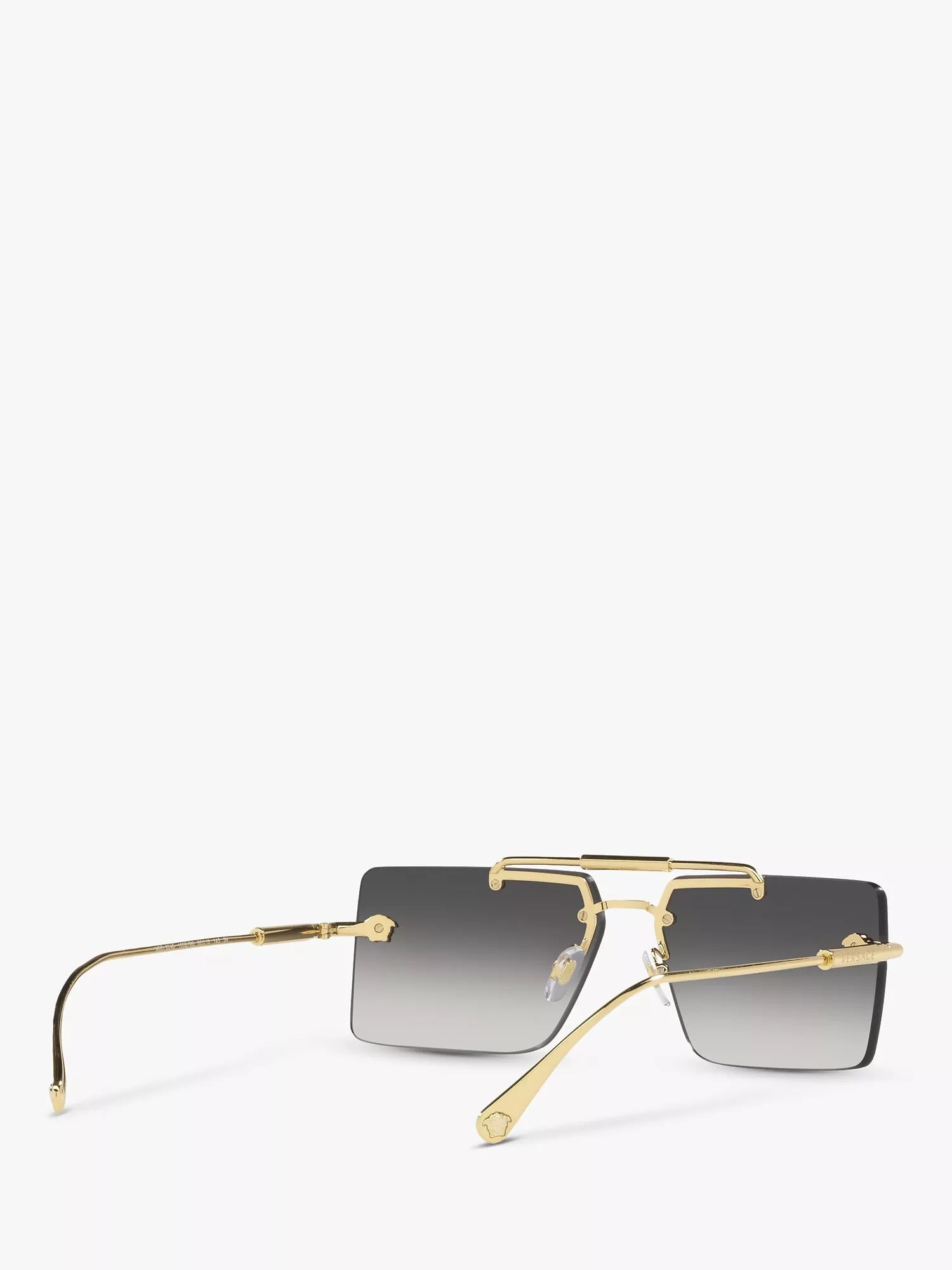 Versace women's rectangular gold frame sunglasses, imported from the UK