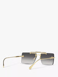 Versace women's rectangular gold frame sunglasses, imported from the UK
