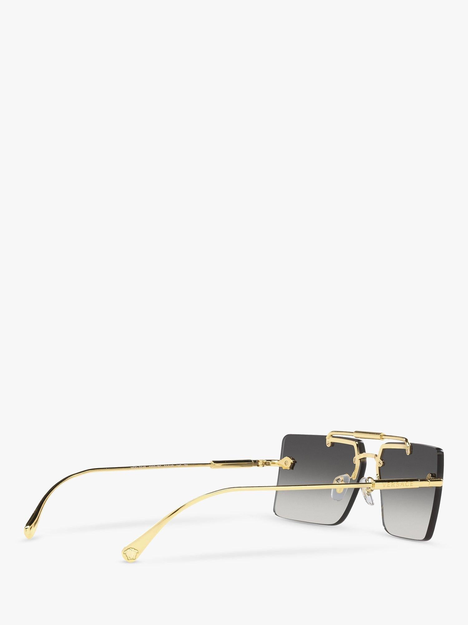 Versace women's rectangular gold frame sunglasses, imported from the UK
