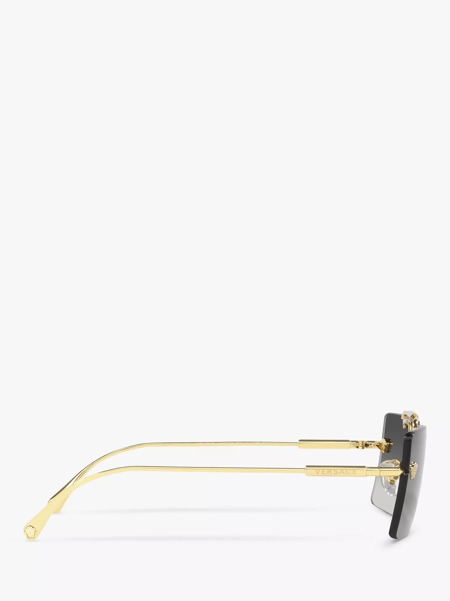 Versace women's rectangular gold frame sunglasses, imported from the UK