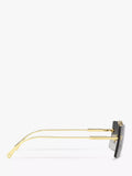 Versace women's rectangular gold frame sunglasses, imported from the UK