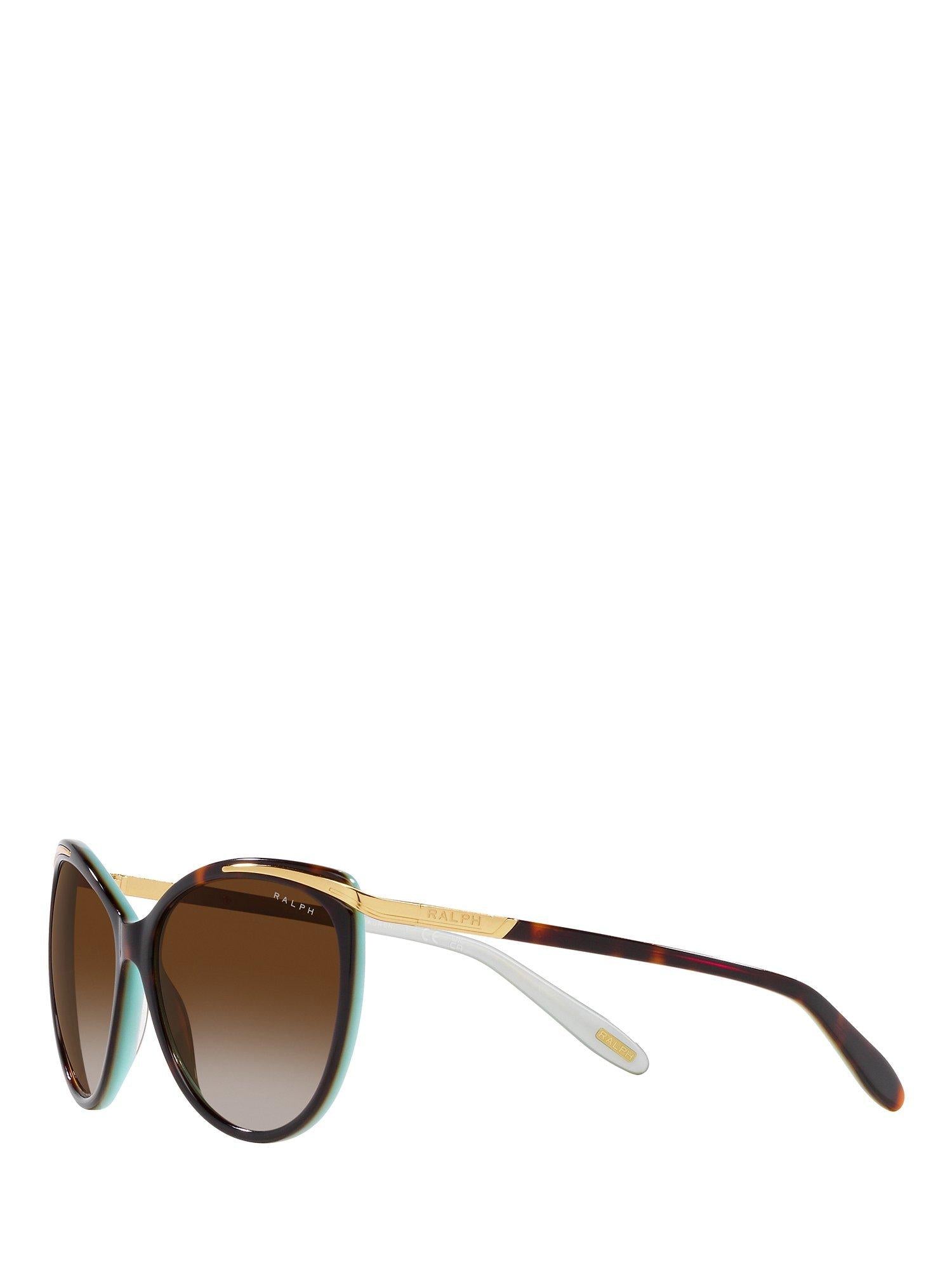 Ralph Lauren cat eye sunglasses brown gold 59mm, imported from the UK