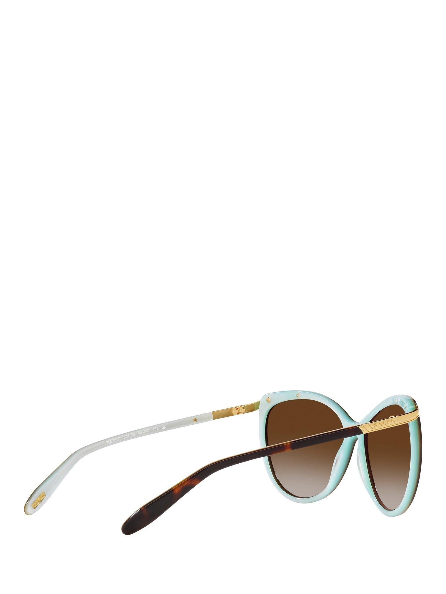 Ralph Lauren cat eye sunglasses brown gold 59mm, imported from the UK