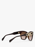 Michael Kors women's cat-eye sunglasses dark tortoise gradient (British brand)