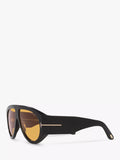 Tom Ford aviator sunglasses shiny black yellow (British brand)