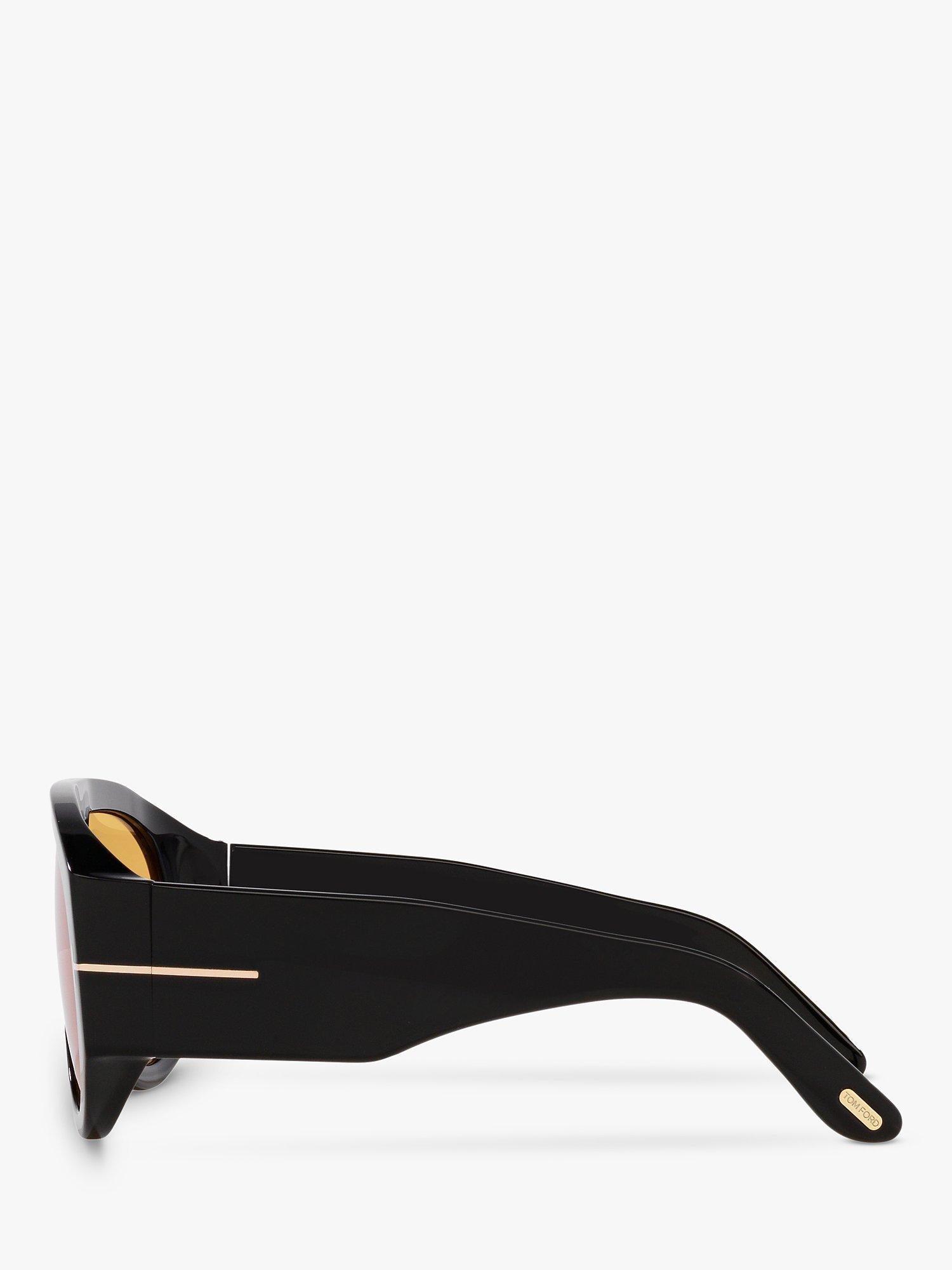 Tom Ford aviator sunglasses shiny black yellow (British brand)