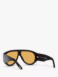Tom Ford aviator sunglasses shiny black yellow (British brand)