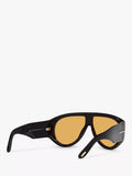 Tom Ford aviator sunglasses shiny black yellow (British brand)