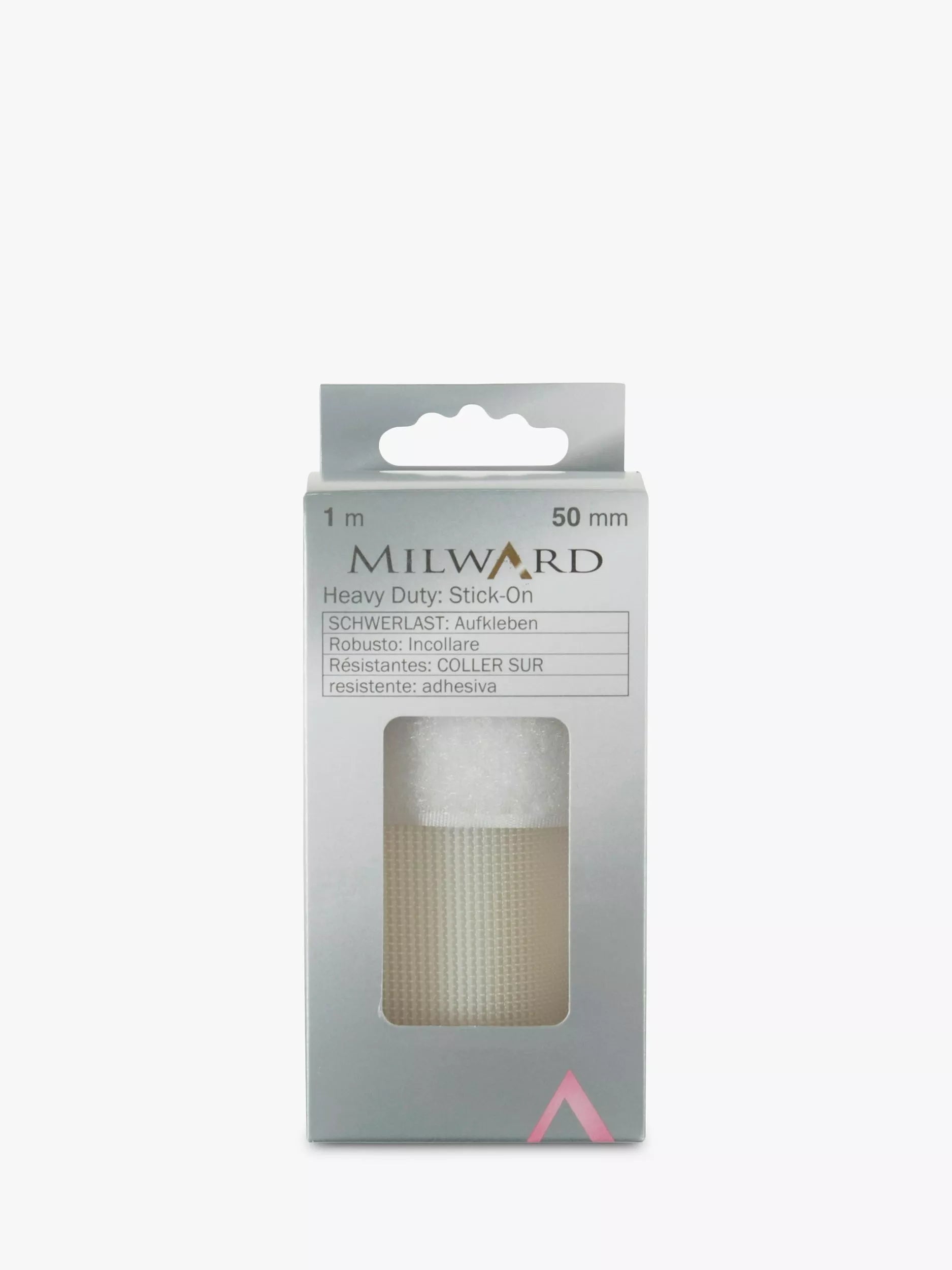 Milward Heavy Duty Stick-On Hook and Loop Tape 1m x 50mm