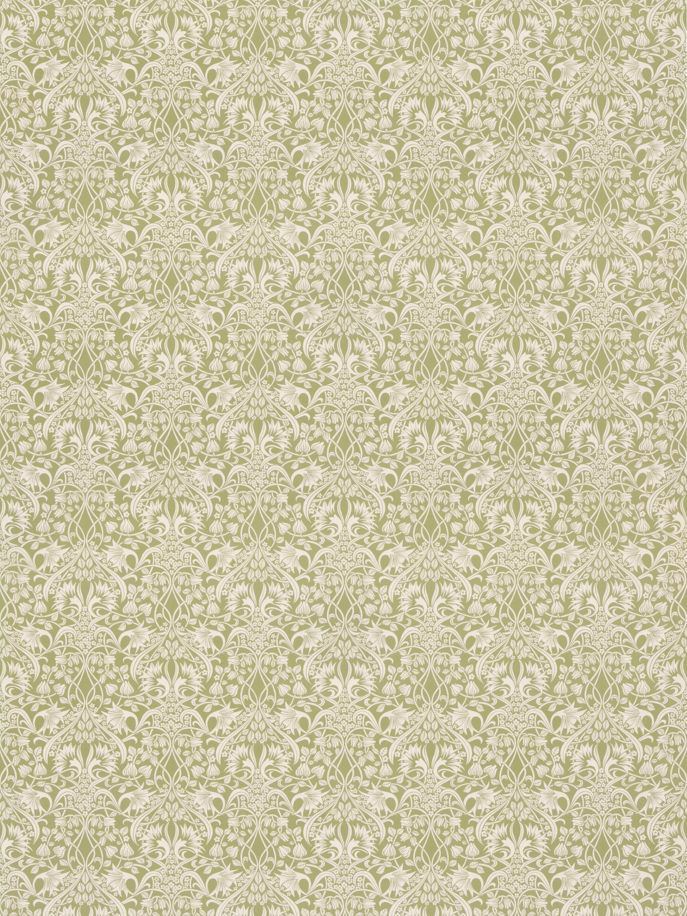 GP & J Baker green floral cotton fabric, UK version