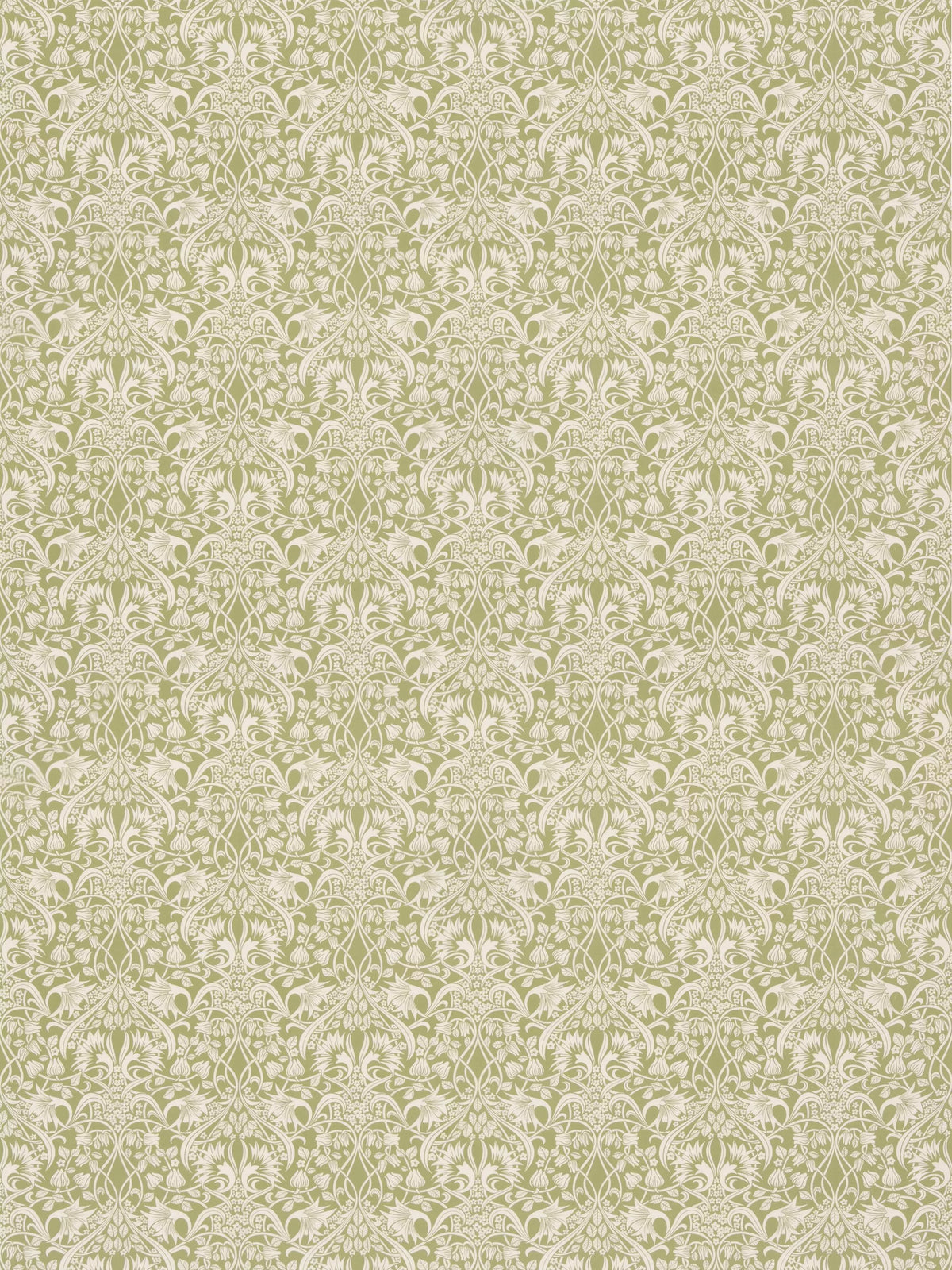 GP & J Baker green floral cotton fabric, UK version