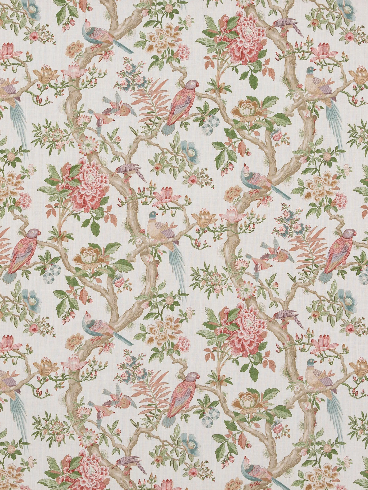 GP & J Baker Eltham Birds fabric antique floral - British product