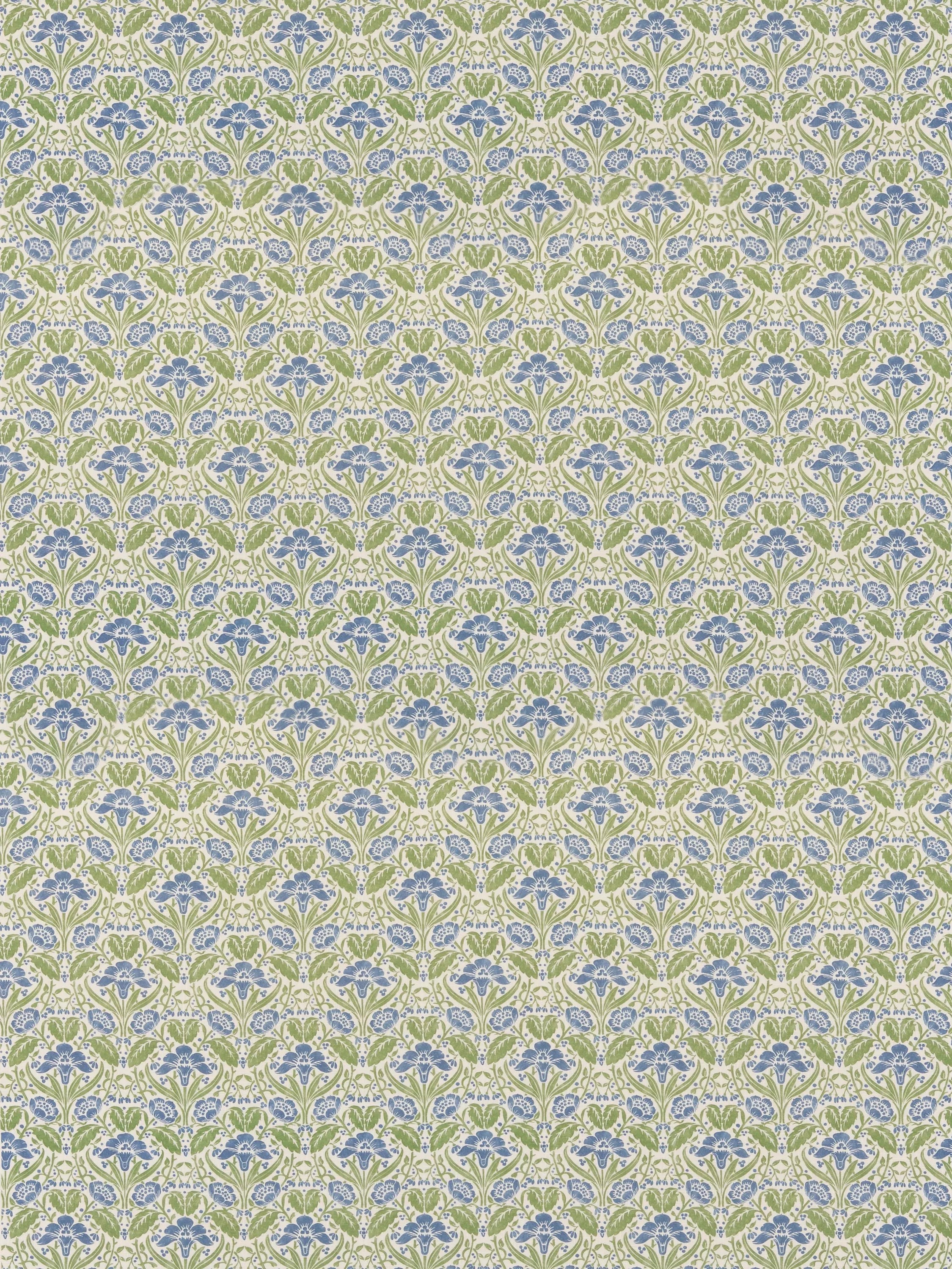 GP & J Baker Iris Meadow Furnishing Fabric, Blue/Green