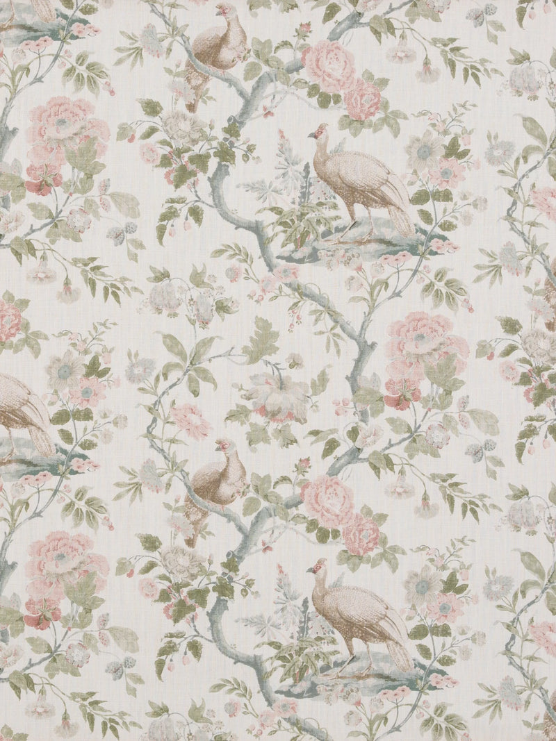 GP & J Baker Broughton Rose Furnishing Fabric, Blush