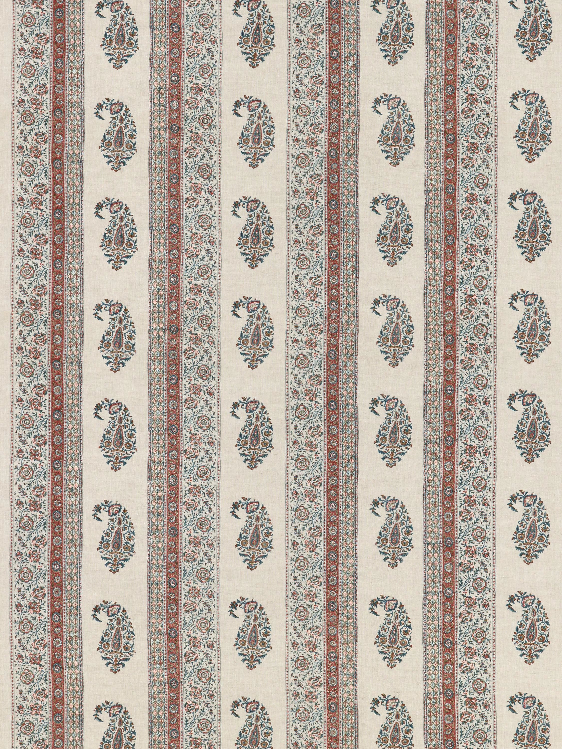 GP & J Baker Portobello Road paisley furnishing fabric red blue (British brand)