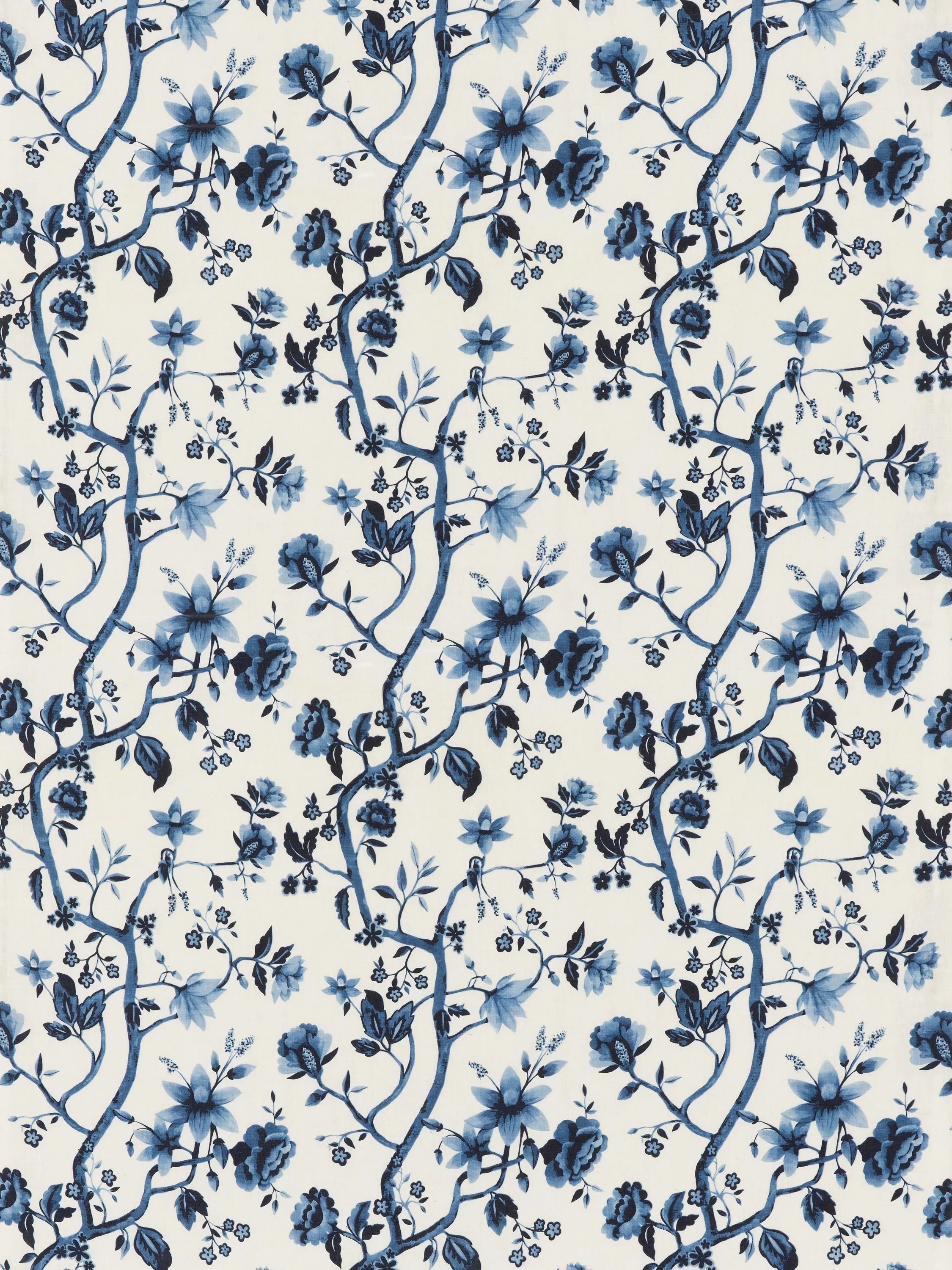 GP & J Baker Petworth furnishing fabric indigo (British brand)
