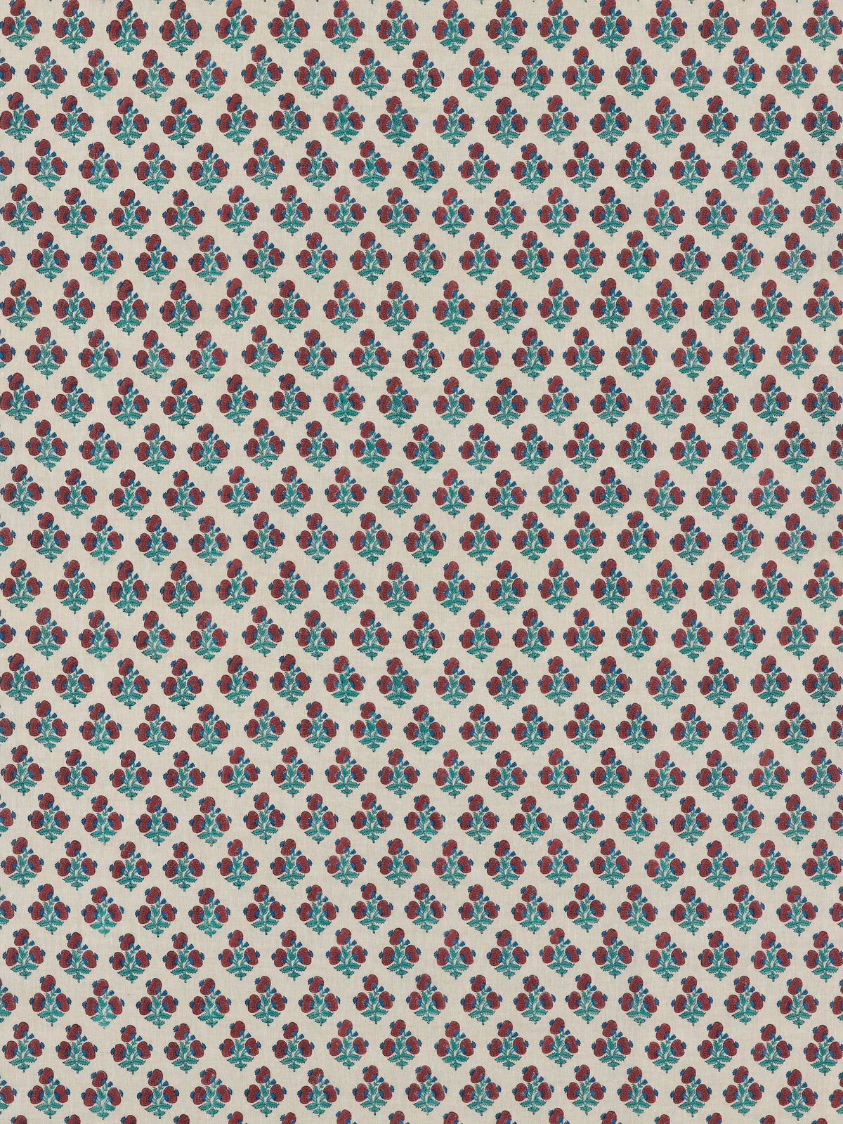 GP & J Baker Jaipur fabric red blue, UK version