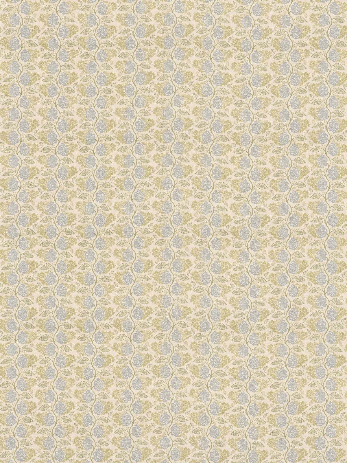 GP & J Baker Calcot furnishing fabric blue green paisley pattern, UK version