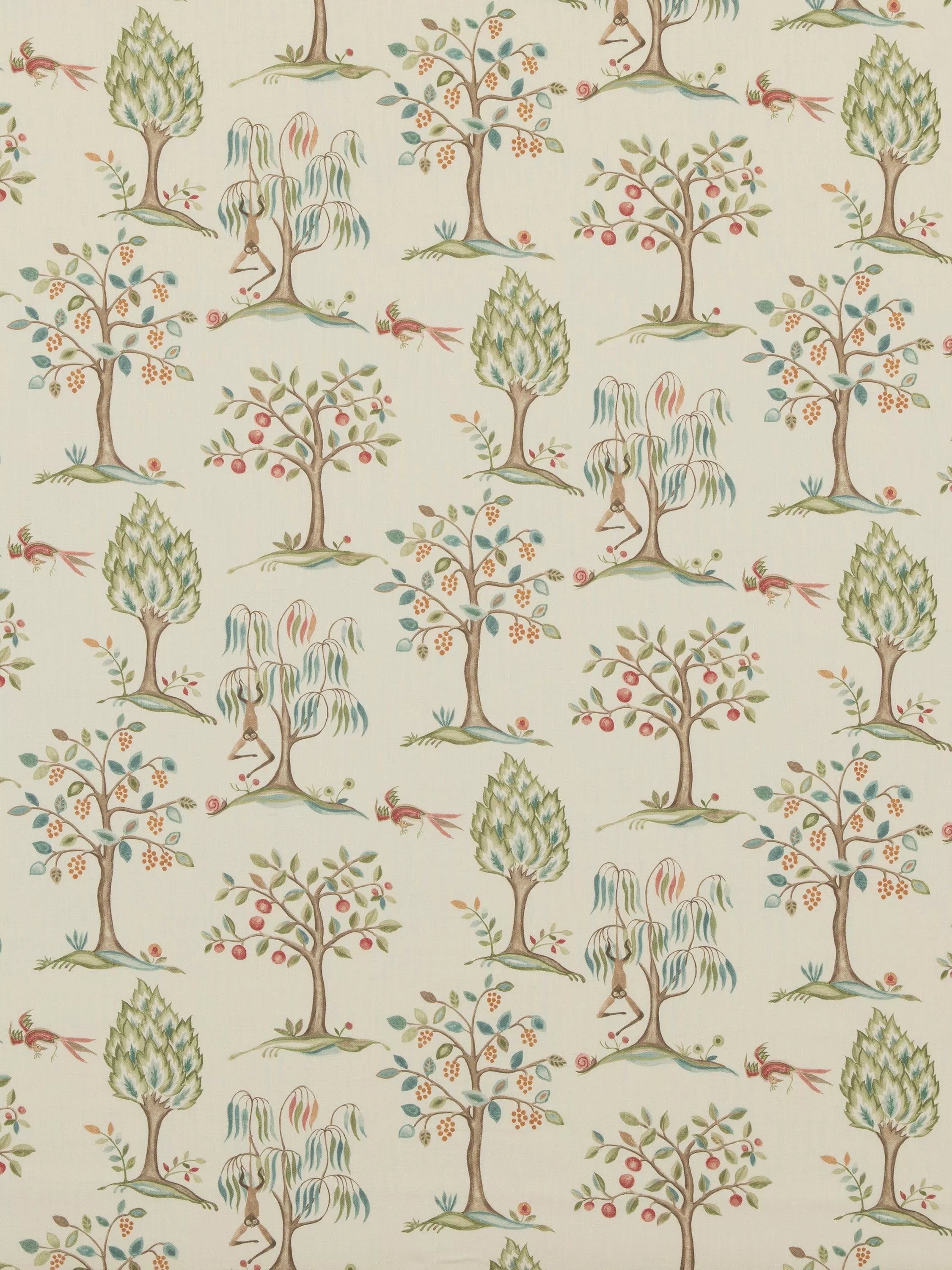 GP & J Baker Lilliput furnishing fabric in aqua (British brand)