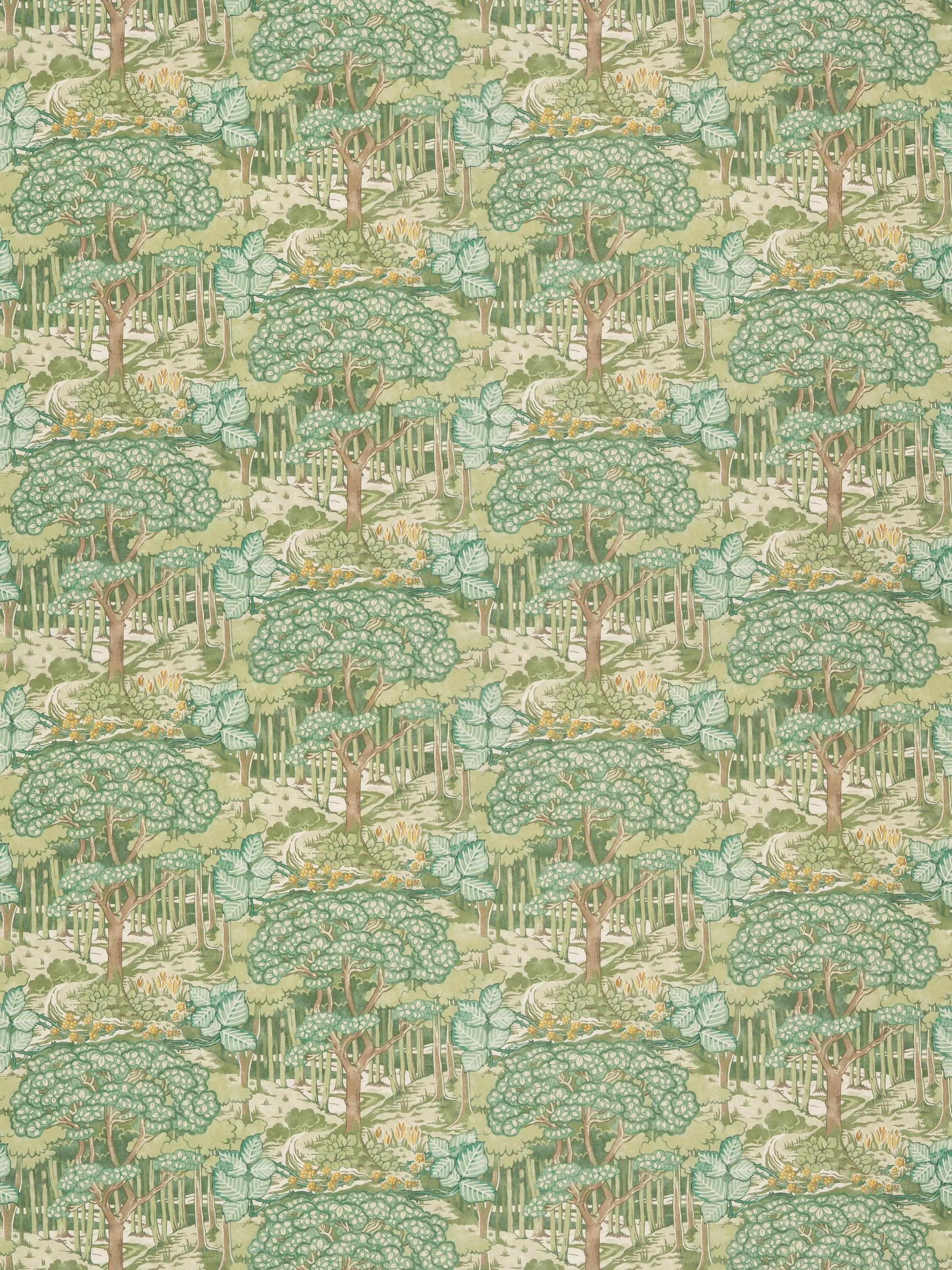 GP & J Baker Ruskin green furnishing fabric - British product