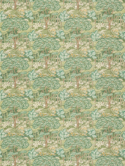 John Lewis GP & J Baker Ruskin Furnishing Fabric, Green- Buy online at McGrocer