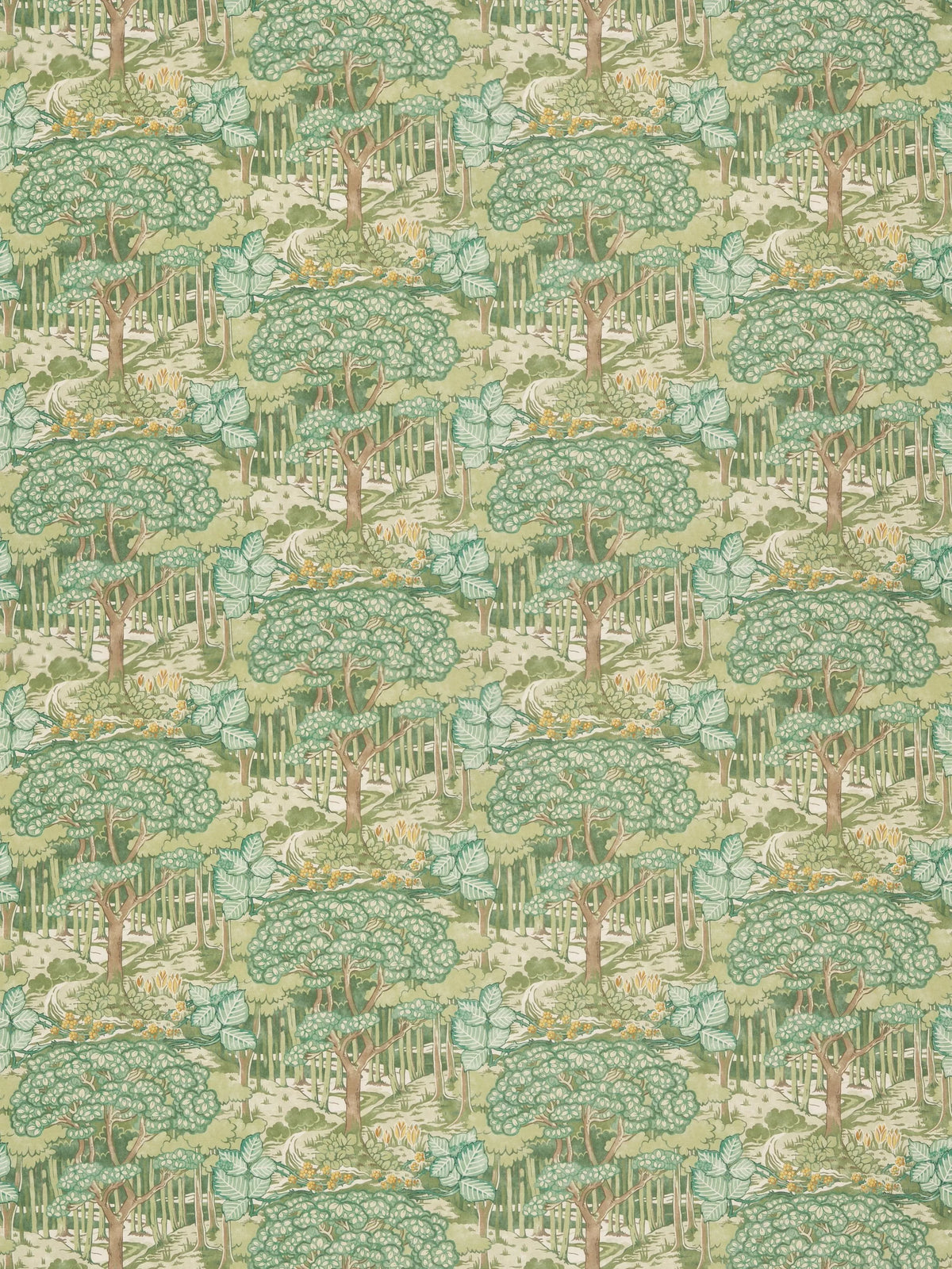 GP & J Baker Ruskin green furnishing fabric - British product