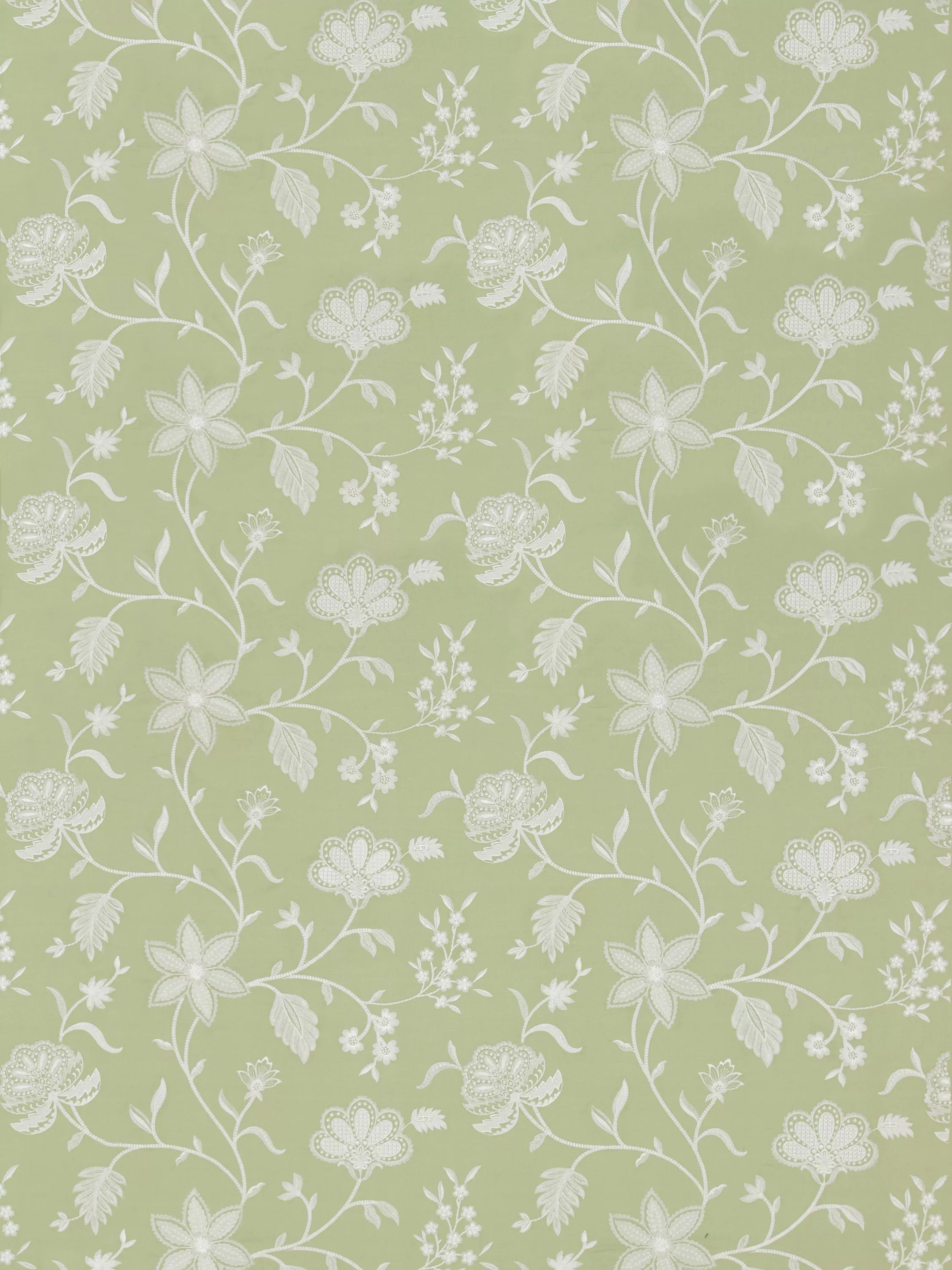 GP & J Baker Petherton green furnishing fabric, imported from the UK