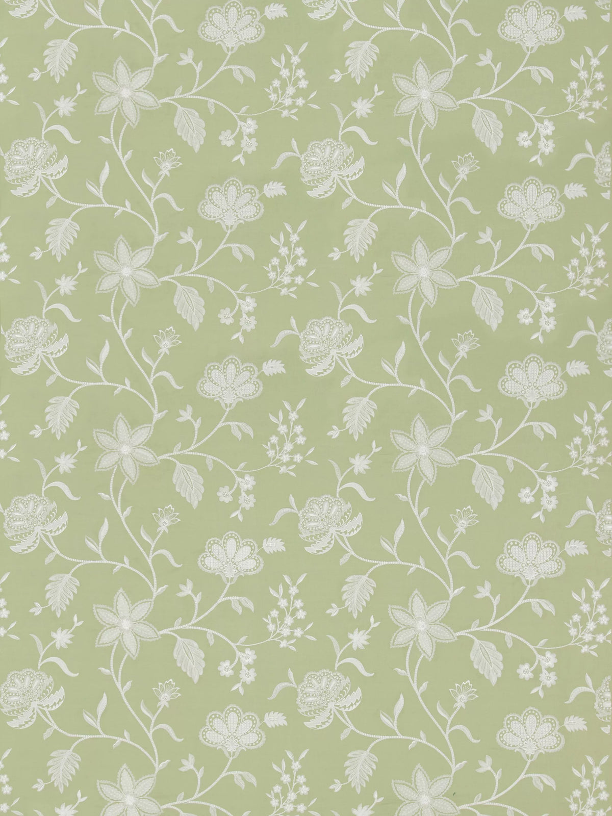 GP & J Baker Petherton green furnishing fabric, imported from the UK