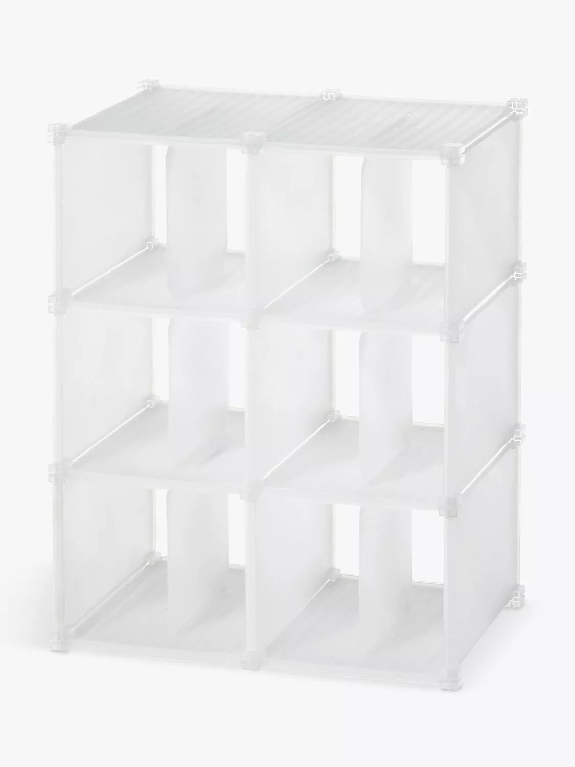 Like-it 3-tier shoe grid rack in smoked finish - British product