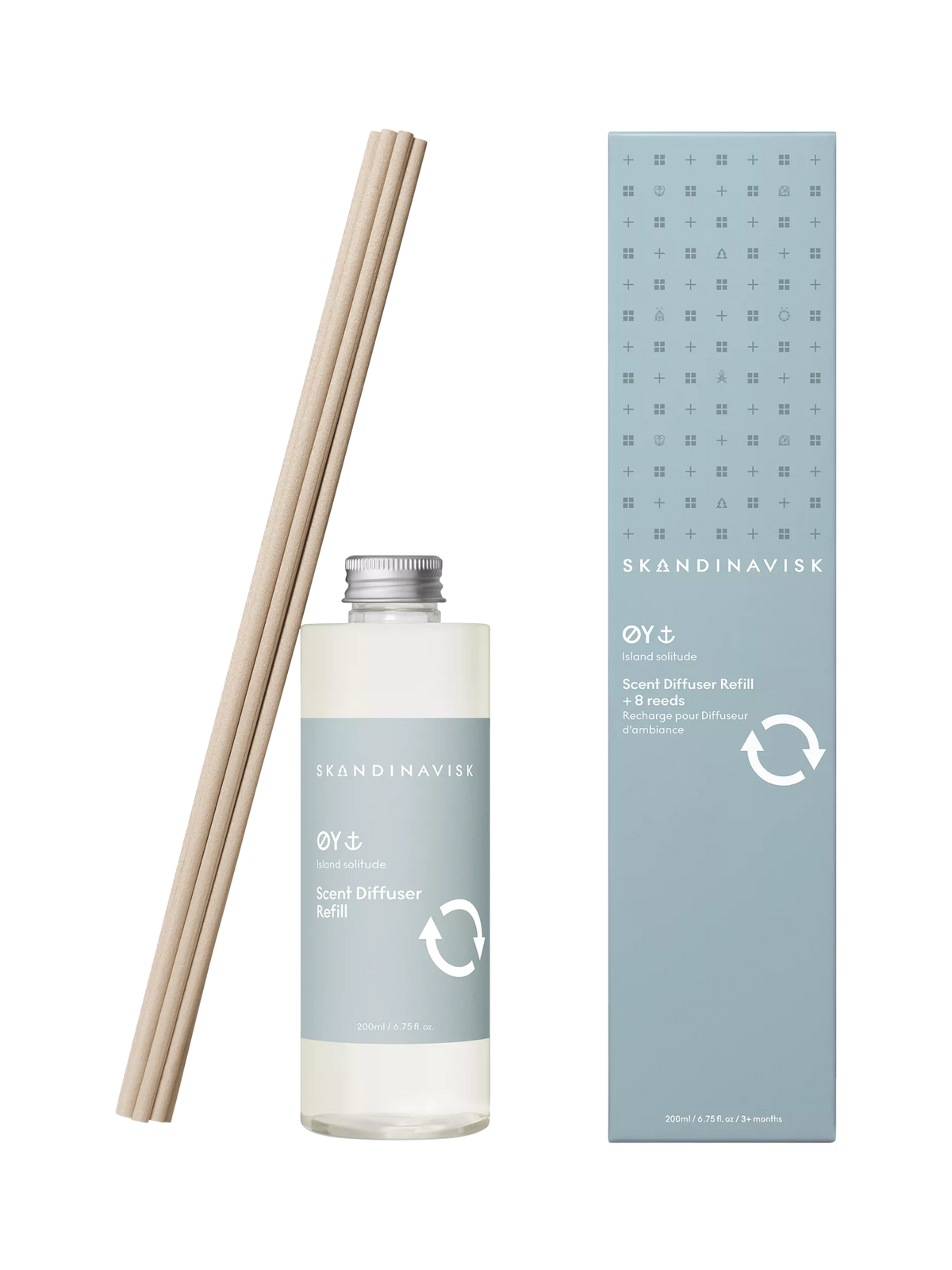 Skandinavisk ØY diffuser refill 200ml, floral green scent - British product