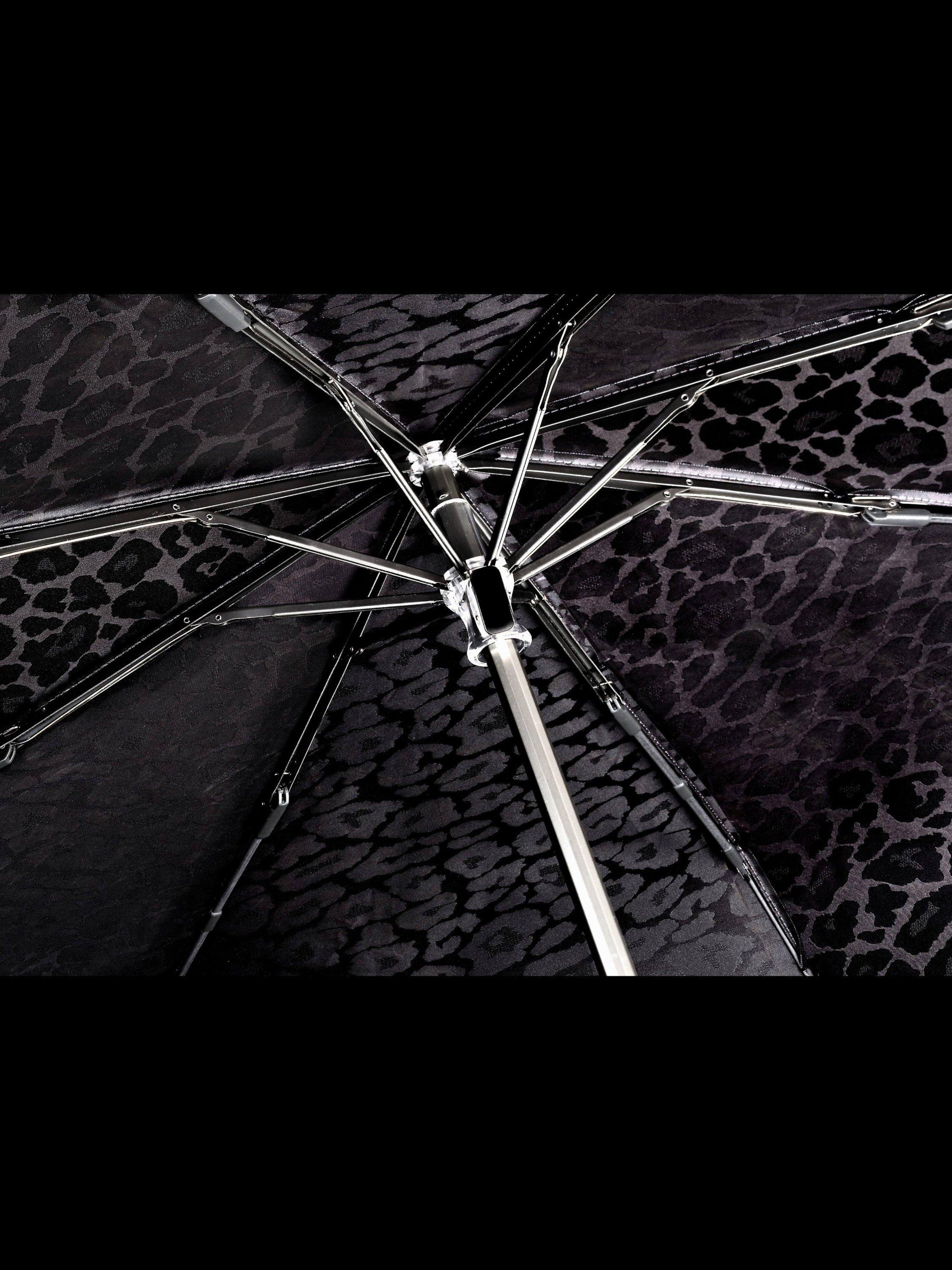 Fulton leopard print folding umbrella 94cm, imported from the UK