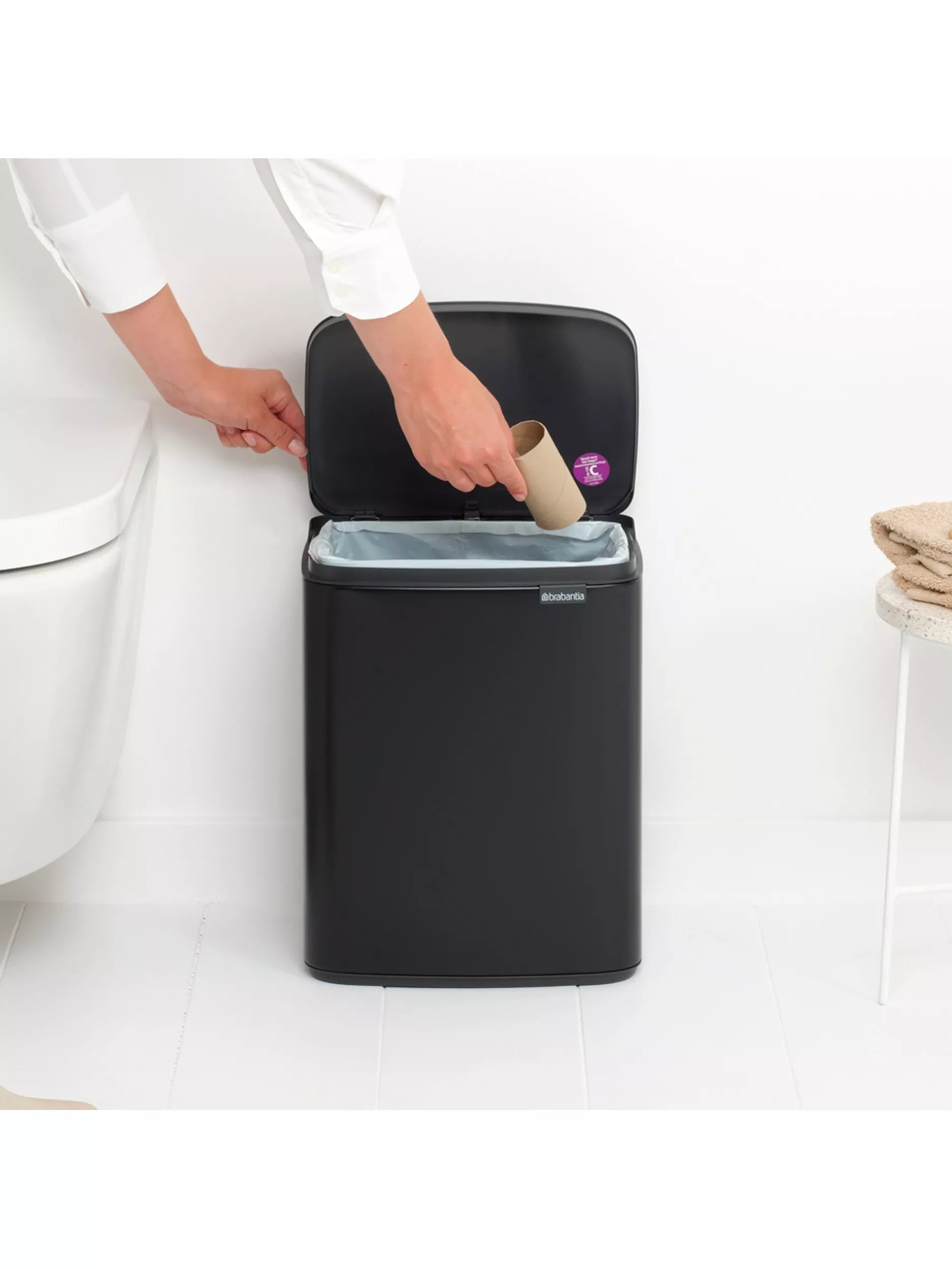 Brabantia Bo waste bin 12L matte finish, imported from the UK