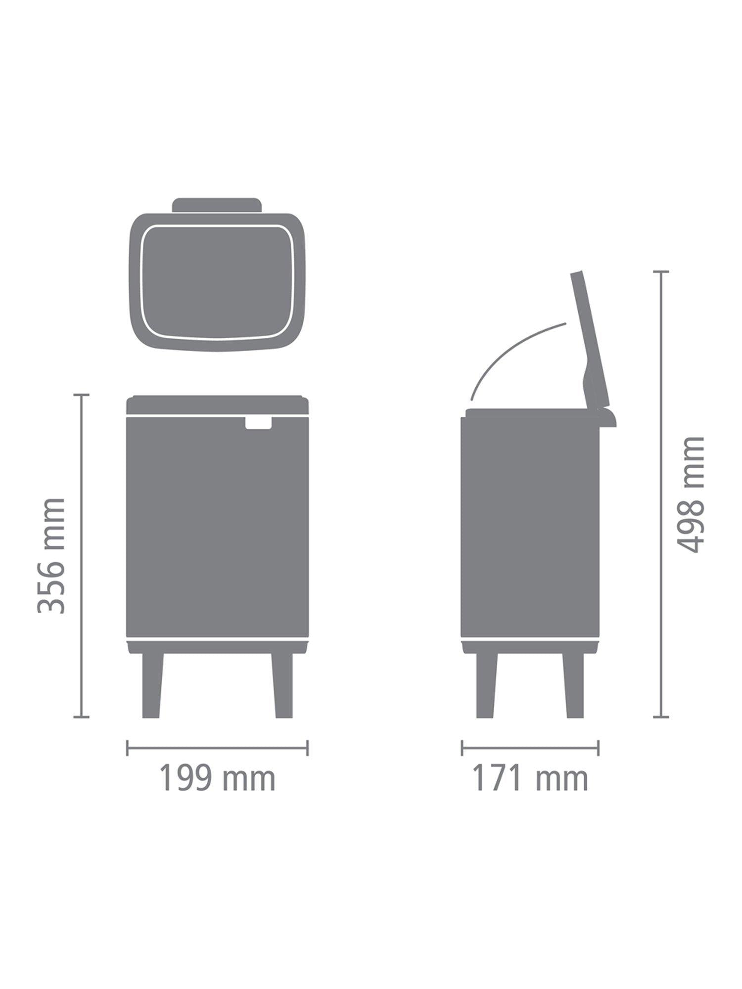 Brabantia Compact Waste Bin Hi 4L - British product