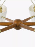 John Lewis Spindle 6 arm ceiling light walnut antique brass, UK version