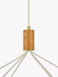 John Lewis Spindle 6 arm ceiling light walnut antique brass, UK version