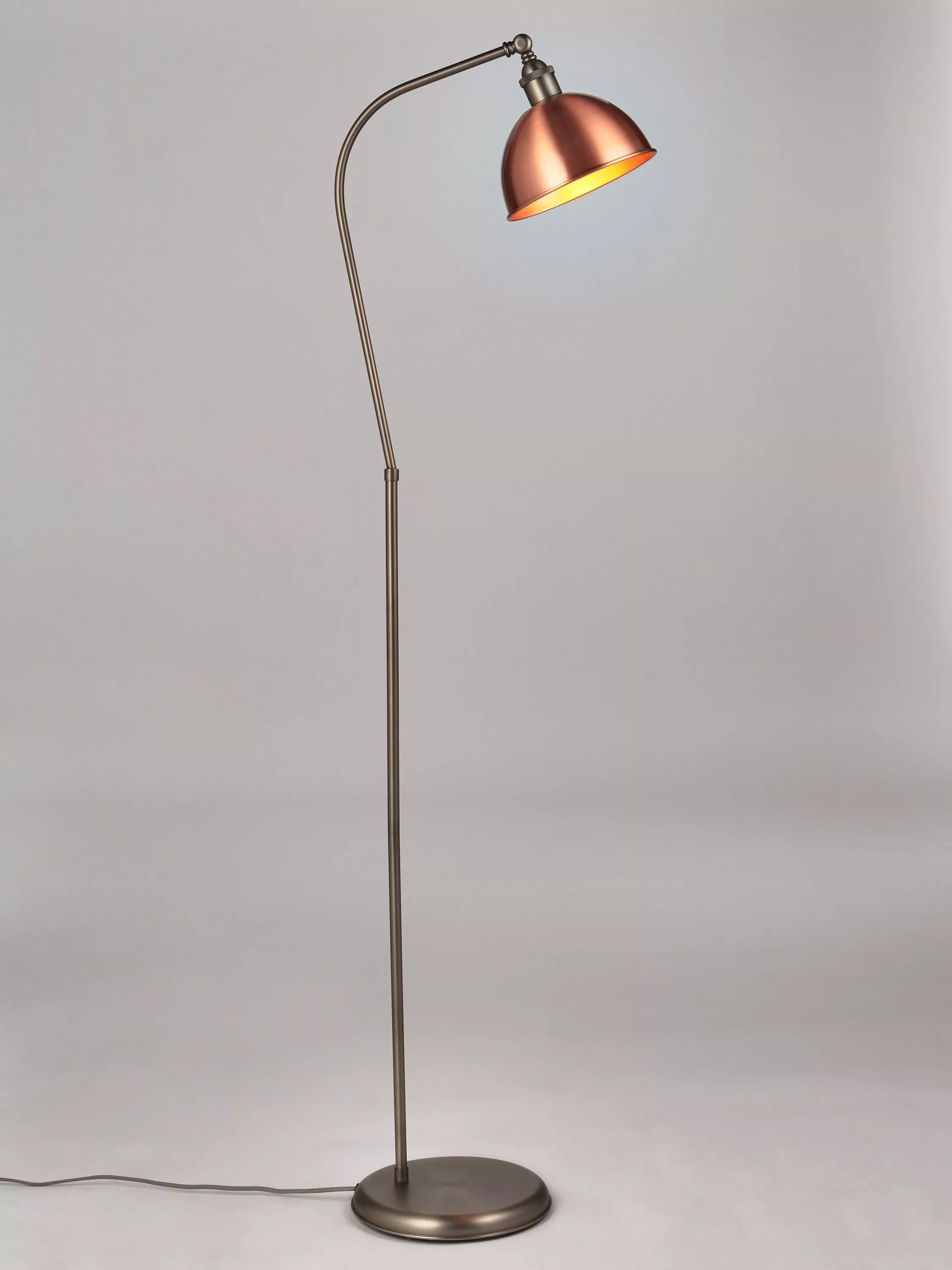 John Lewis Baldwin Floor Lamp, Antique Brass Effect