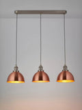 John Lewis Baldwin 3 pendant ceiling light with metallic finish - British product