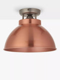 John Lewis Baldwin semi flush ceiling light brushed metallic 19cm drop, UK version