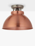 John Lewis Baldwin semi flush ceiling light brushed metallic 19cm drop, UK version