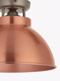 John Lewis Baldwin semi flush ceiling light brushed metallic 19cm drop, UK version