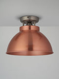 John Lewis Baldwin semi flush ceiling light brushed metallic 19cm drop, UK version