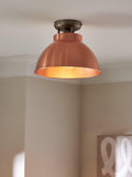 John Lewis Baldwin semi flush ceiling light brushed metallic 19cm drop, UK version