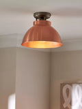 John Lewis Baldwin semi flush ceiling light brushed metallic 19cm drop, UK version