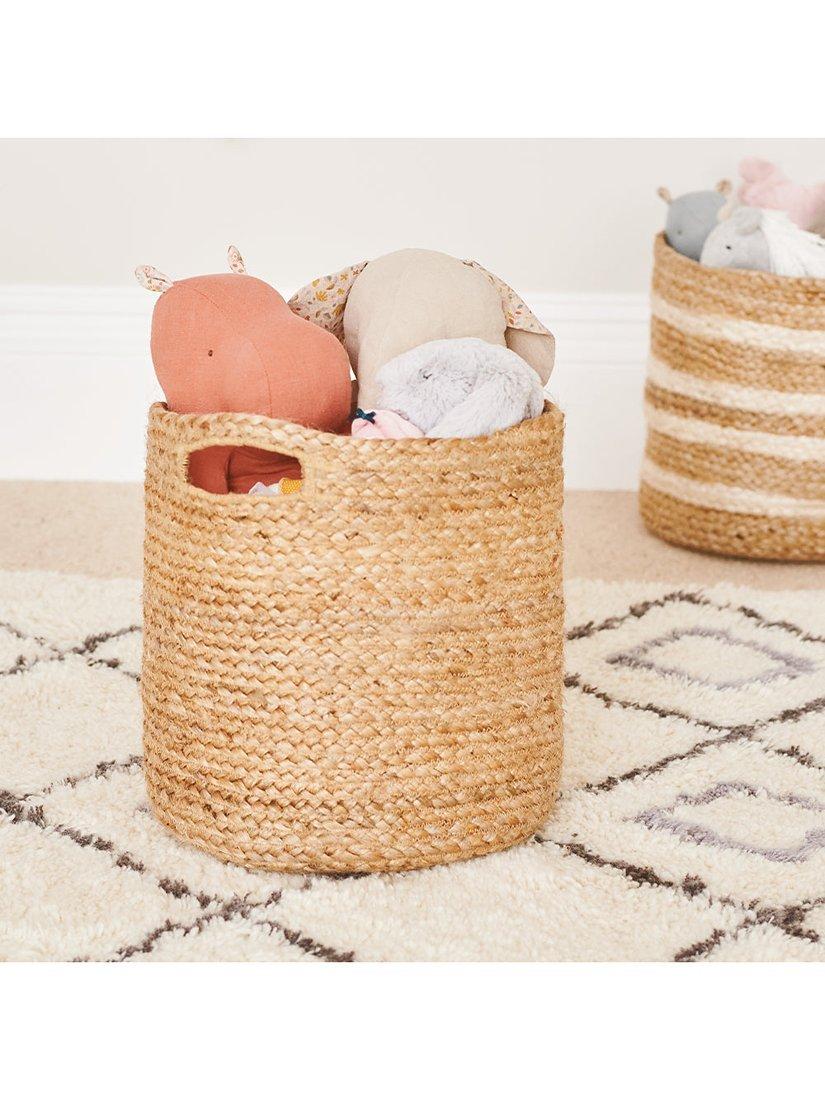 Great Little Trading Co jute storage basket round medium, imported from the UK
