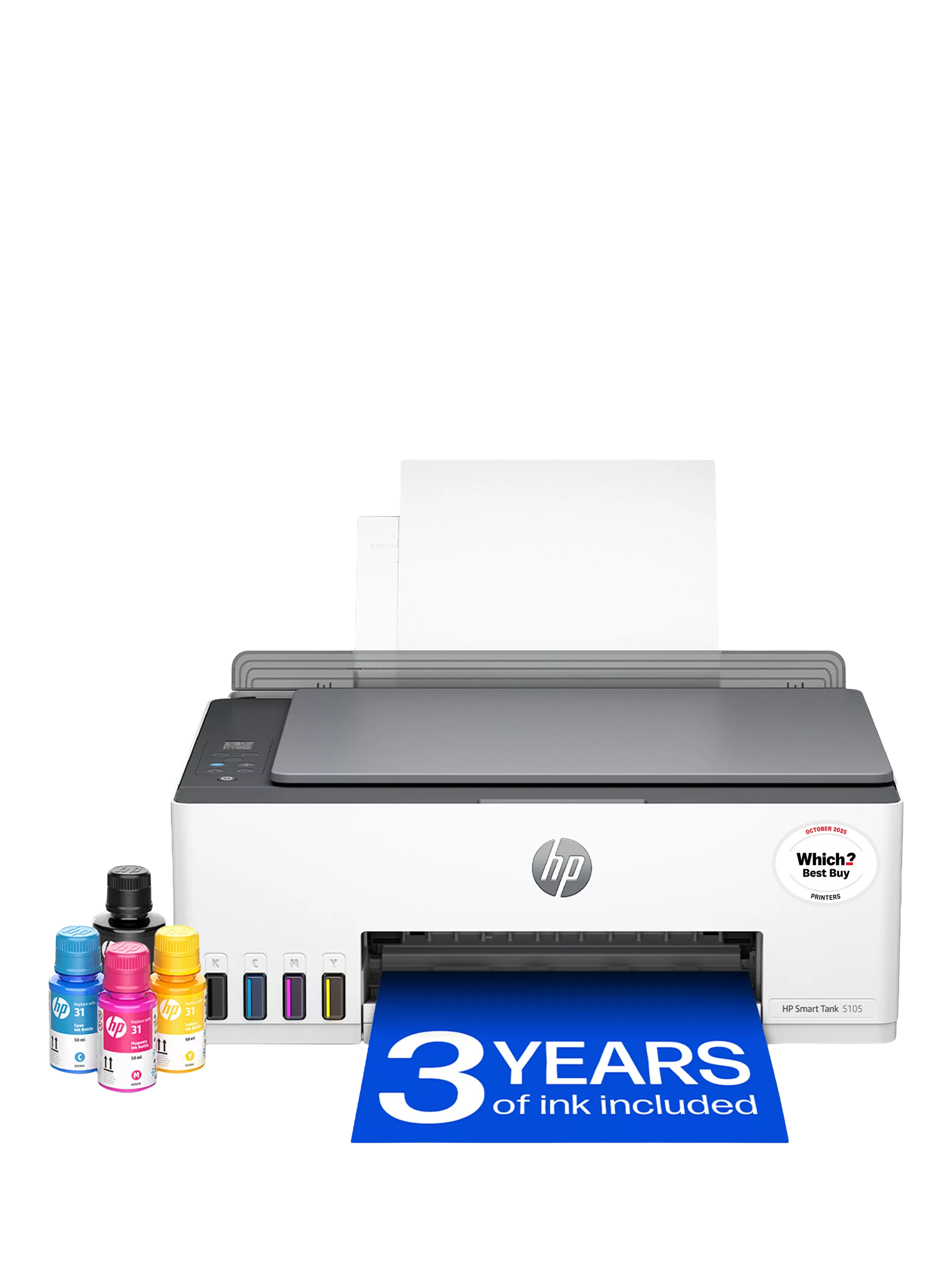 HP Smart Tank 5105 all-in-one wireless printer white (British brand)