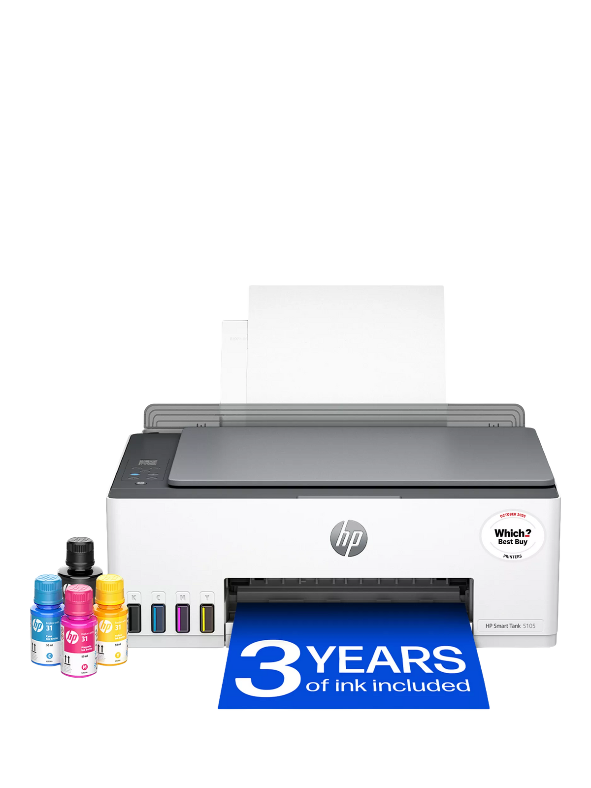 HP Smart Tank 5105 all-in-one wireless printer white (British brand)
