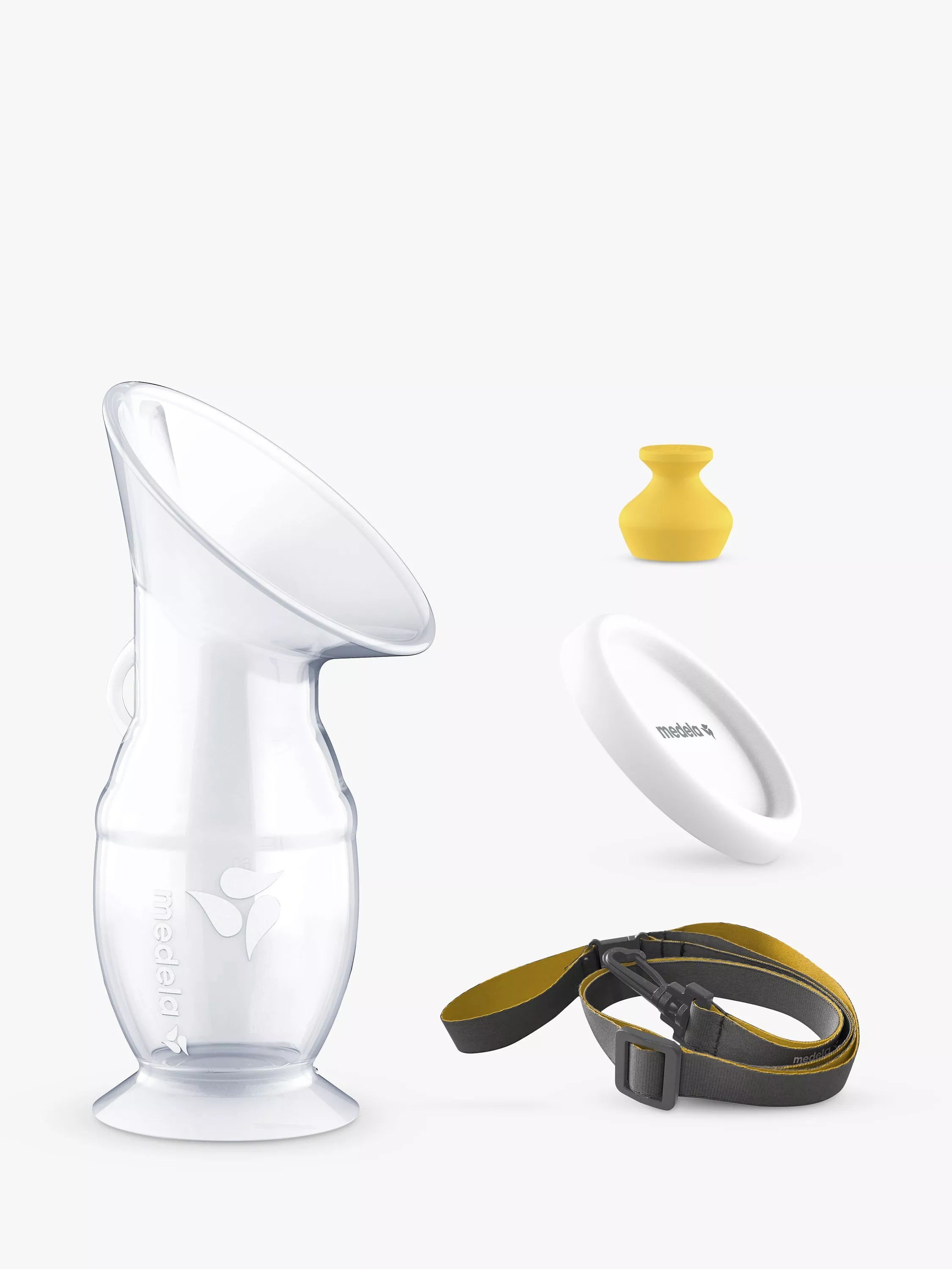 Medela Silicone Breast Milk Collector with lanyard, imported from the UK