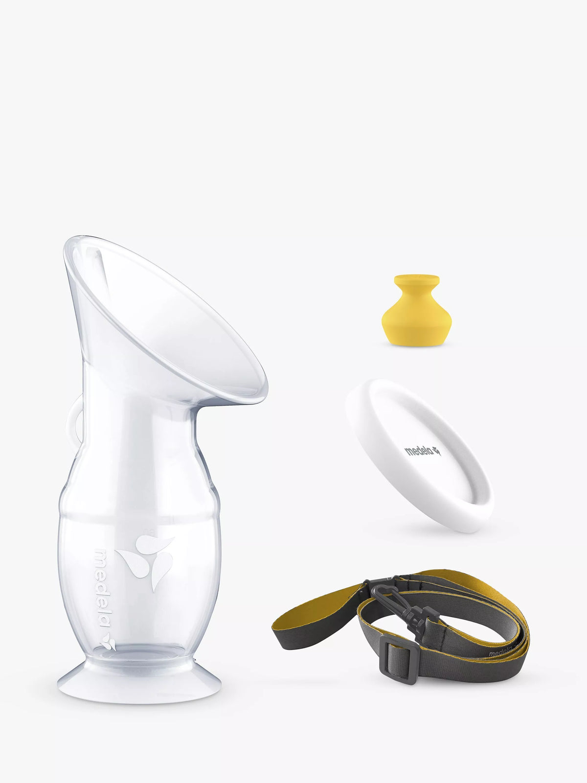 Medela Silicone Breast Milk Collector with lanyard, imported from the UK
